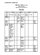 Kiểm tra 1 tiết (có ma trận) môn lịch sử 6 (thời gian làm bài 45 phút)